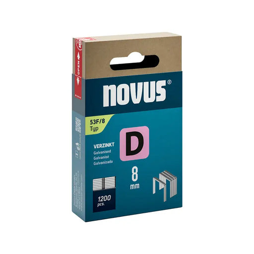CLAMPS FOR TAKER TYPE D 53F 8 MM NOVUS 1200 PCS - Скоби и пирони за такери<<<Консумативи за