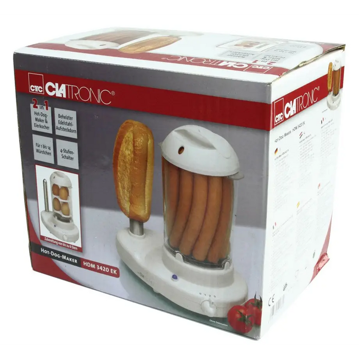 Clatronic HDM 3420 EK Hot dog steamer 350 W White - Equipment for hot dogsAGD-HDO<<<Home Appliance