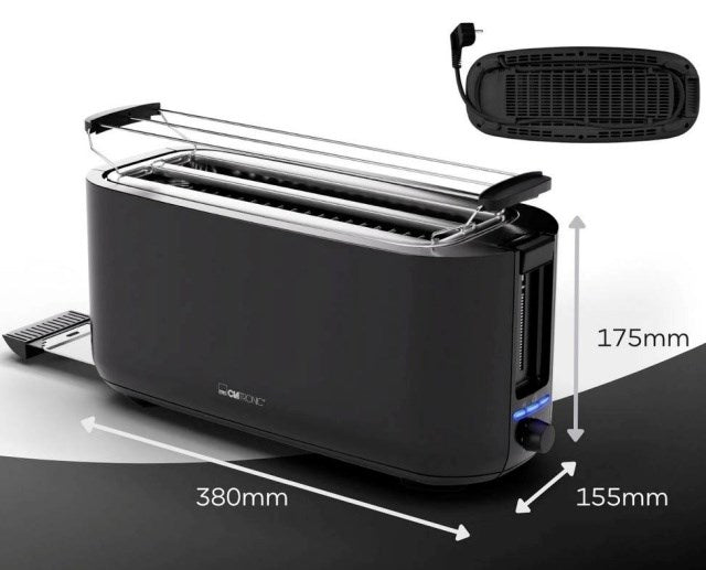 Clatronic TA 3802 4 slice(s) 1400 W Black