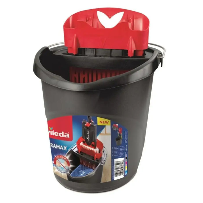 Cleaning bucket Vileda Ultramax Black Red Plastic 10 L 38 x 38 x 38 cm - Мопове и метли<<<Почистване Прахосмукачки И