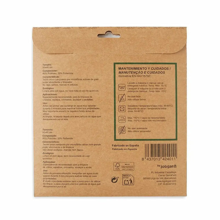 Cleaning cloth Green Microfibres 50 x 40 cm - Почистване Прахосмукачки И Гладене<<<Дом Градина<<<BigBuy&&&Мопове и