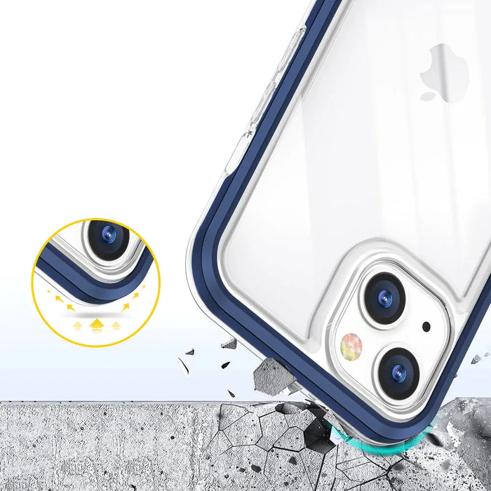 Clear 3in1 case for iPhone 13 blue frame gel cover - Cell phone cases and covers<<<HurtelXML