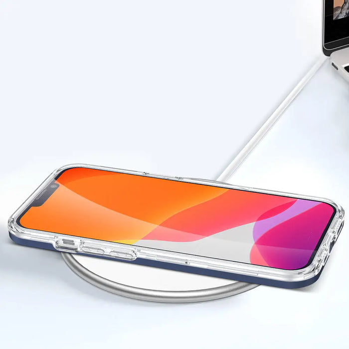 Clear 3in1 case for iPhone 13 blue frame gel cover - Cell phone cases and covers<<<HurtelXML