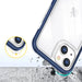 Clear 3in1 case for iPhone 13 mini gel cover with frame blue - Cell phone cases and covers<<<HurtelXML