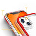 Clear 3in1 case for iPhone 13 mini gel cover with frame red - Cell phone cases and covers<<<HurtelXML