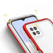 Clear 3in1 Case for Samsung Galaxy A22 5G Frame Gel Cover Red - Cell phone cases and covers<<<HurtelXML