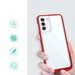 Clear 3in1 Case for Samsung Galaxy S21 5G Frame Gel Cover Red - Cell phone cases and covers<<<HurtelXML