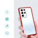 Clear 3in1 case for Samsung Galaxy S23 Ultra silicone cover with frame red - Cell phone cases and covers<<<HurtelXML