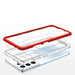 Clear 3in1 case for Samsung Galaxy S23 Ultra silicone cover with frame red - Cell phone cases and covers<<<HurtelXML