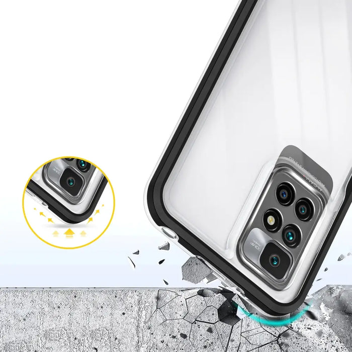 Clear 3in1 Case for Xiaomi Redmi 10 Frame Gel Cover Black - Cell phone cases and covers<<<HurtelXML