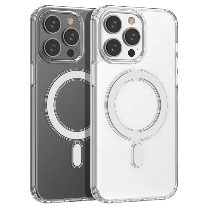 Clear Magnetic Case with MagSafe for iPhone 14 Pro Max with silver ring - transparent - Cell phone cases