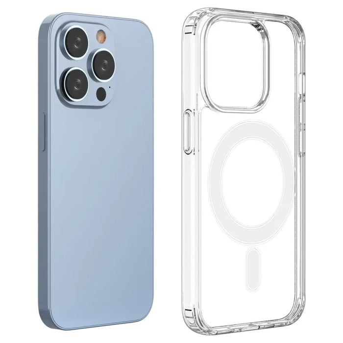 Clear Magnetic Case with MagSafe for iPhone 14 Pro with silver ring - transparent - Cell phone cases