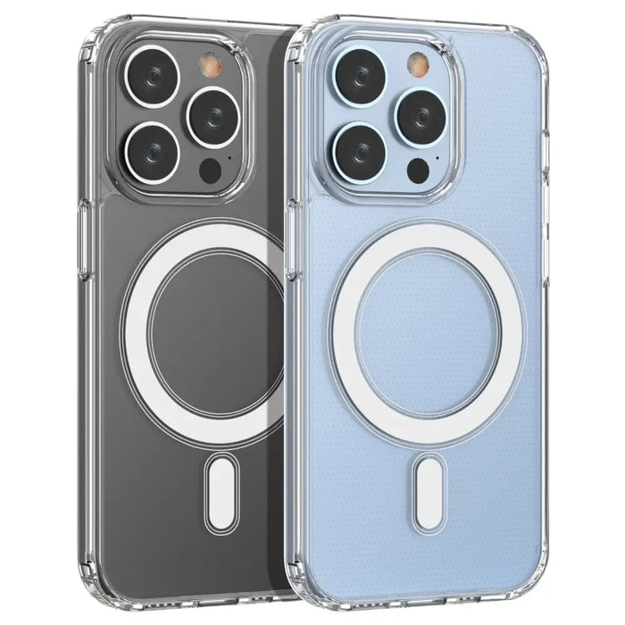 Clear Magnetic Case with MagSafe for iPhone 14 Pro with silver ring - transparent - Cell phone cases