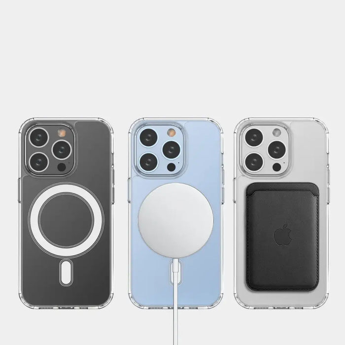 Clear Magnetic Case with MagSafe for iPhone 14 Pro with silver ring - transparent - Cell phone cases