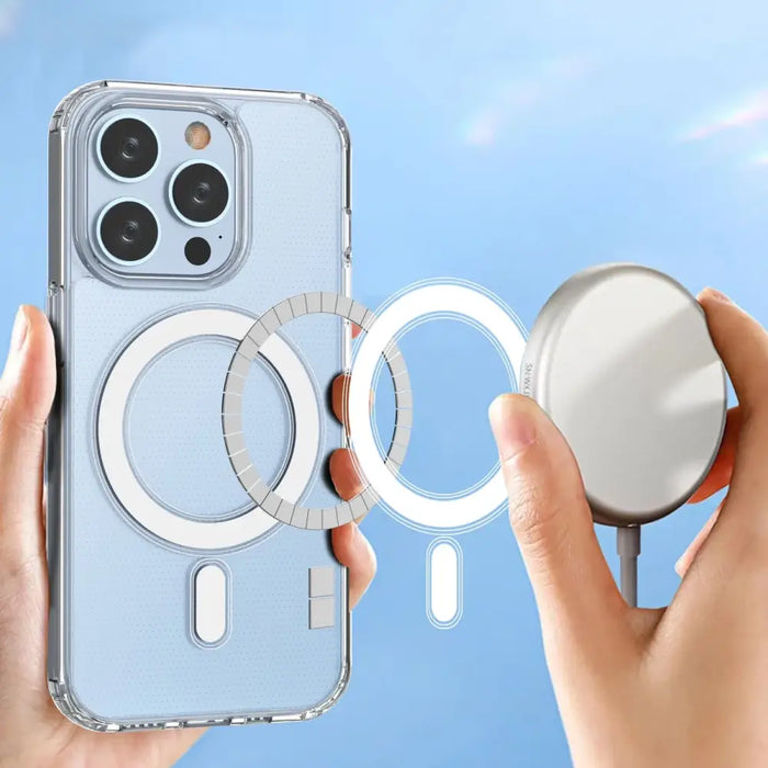 Clear Magnetic Case with MagSafe for iPhone 14 Pro with silver ring - transparent - Cell phone cases