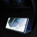 Clear View Case cover for Samsung Galaxy S23 Ultra cover with a flap blue - Cell phone cases and covers<<<HurtelXML