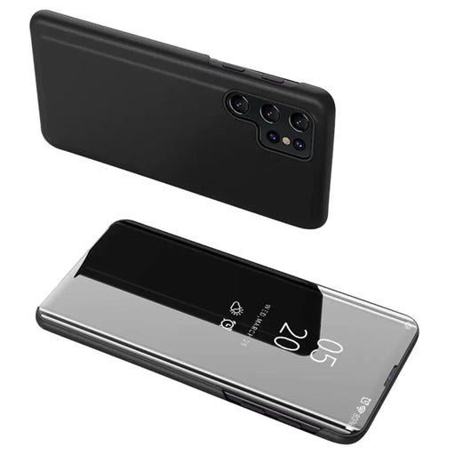 Clear View Case for Samsung S24 with flap - black - Cell phone cases and covers<<<HurtelXML