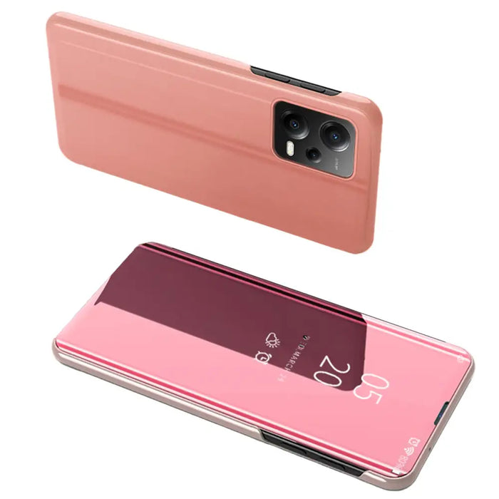 Clear View Case for Xiaomi Redmi Note 12 Pro+ flip cover pink - Cell phone cases and covers<<<HurtelXML