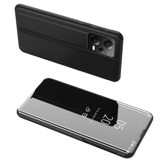 Clear View Case for Xiaomi Redmi Note 12 Pro / Poco X5 Pro 5G flip cover black - Cell phone cases and covers<<<HurtelXML
