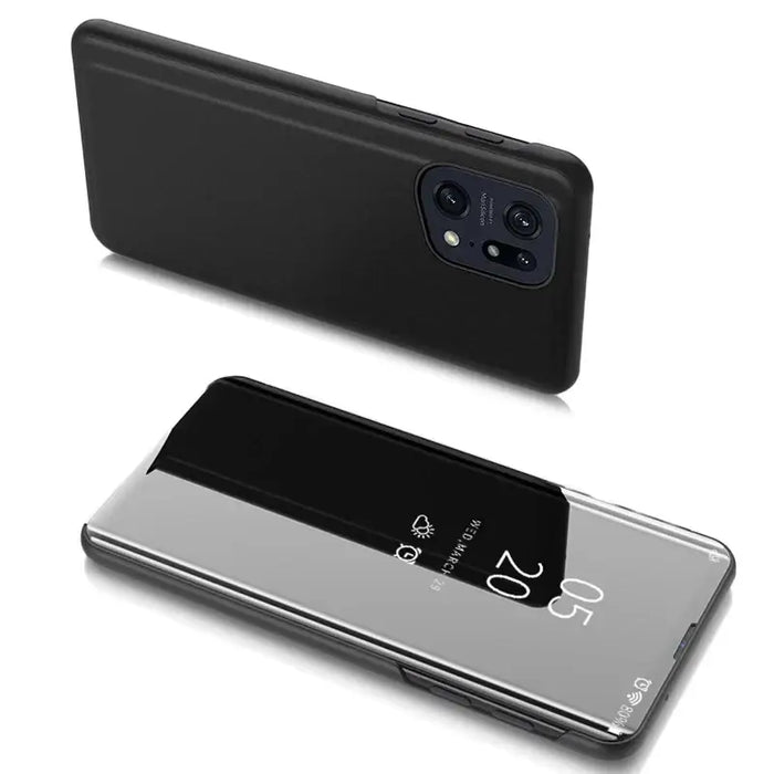 Clear View Case Oppo Find X5 Pro black - Cell phone cases and covers<<<HurtelXML