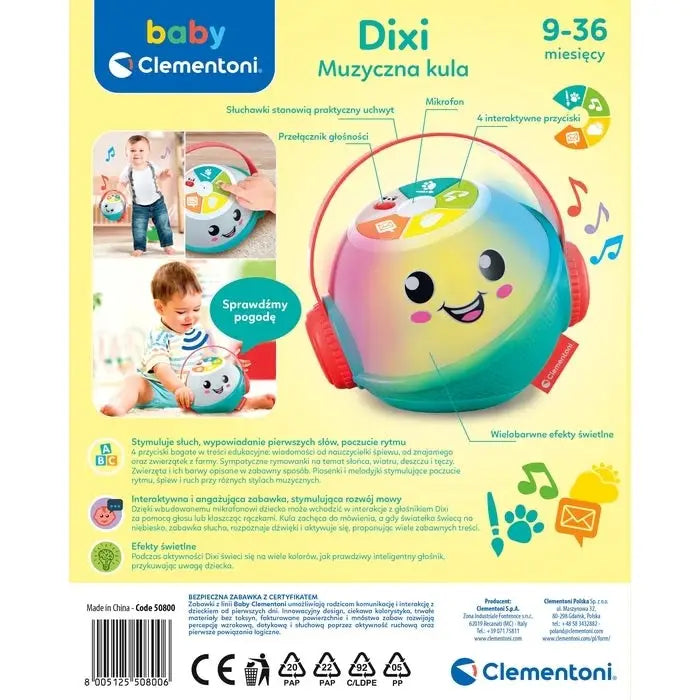 Clementoni Dixi musical ball - interactiveEIR-INT<<<(Games and toys) Education