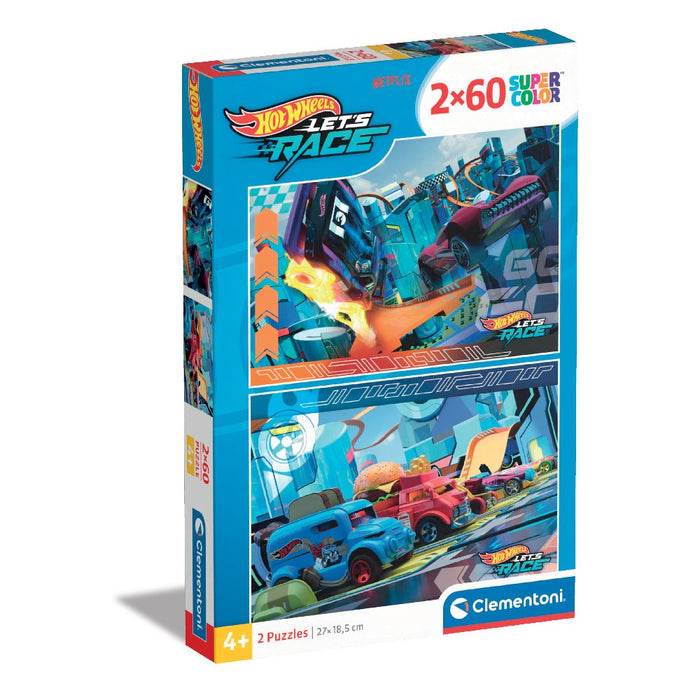 CLEMENTONI 2x60h. Hot Wheels Puzzle