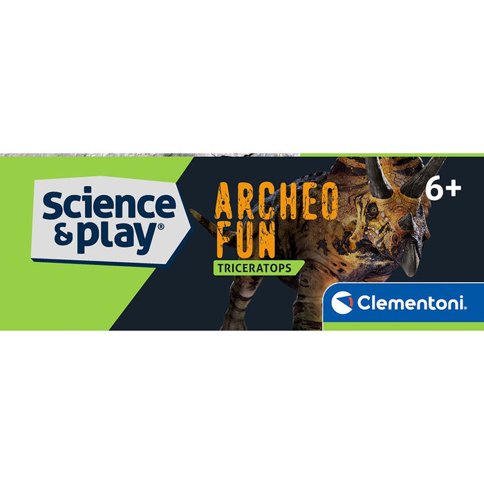 Clementoni Science & Play Educational Kit - Uncover a Triceratops skeleton
