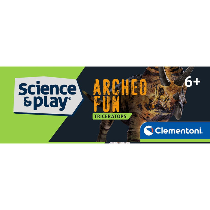 Clementoni Science & Play Educational Kit - Uncover a Triceratops skeleton