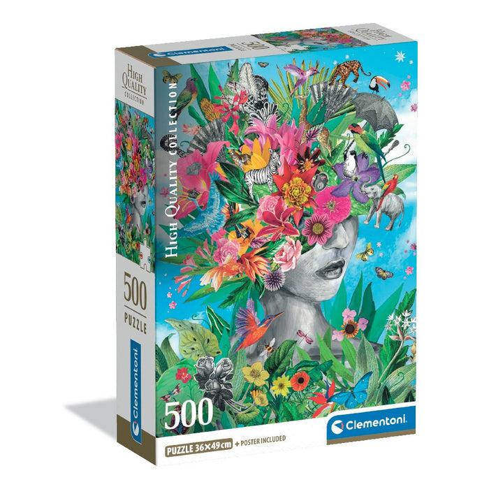 CLEMENTONI 500h. Puzzle Head in the Jungle