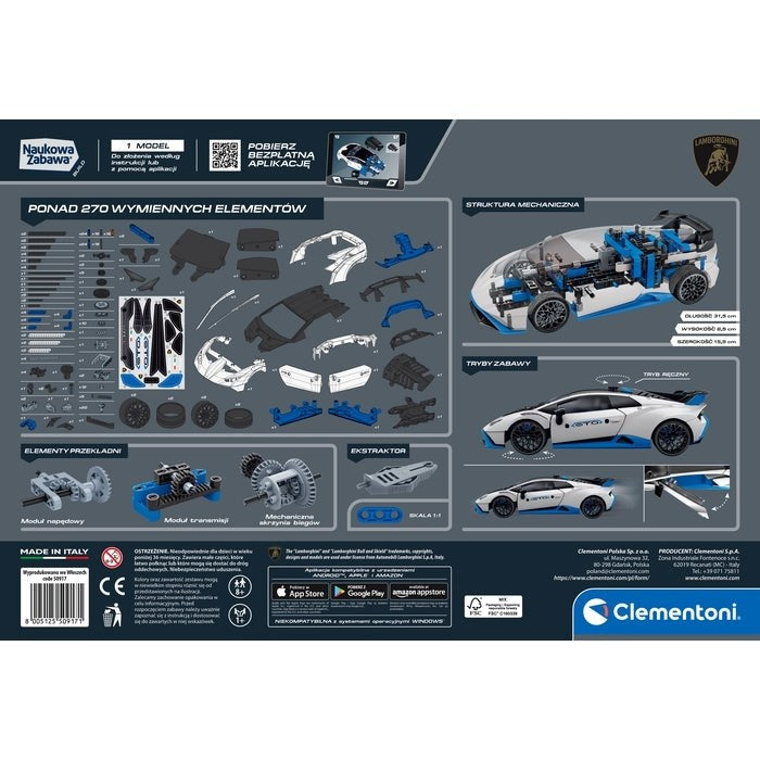 Clementoni Scientific Fun - Mechanics Laboratory: Lamborghini Huracan Sto