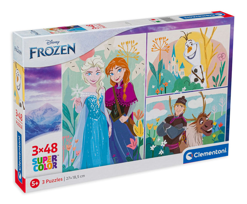 Clementoni puzzle of 3 x 48 pieces - Frozen