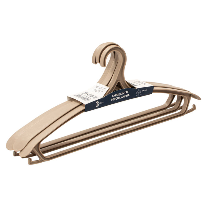 CLOTHES HANGER 3PCS WIDE SHOULDER PVC HORECANO - Продукти за съхранение и организация на дрехи<<<Домашни