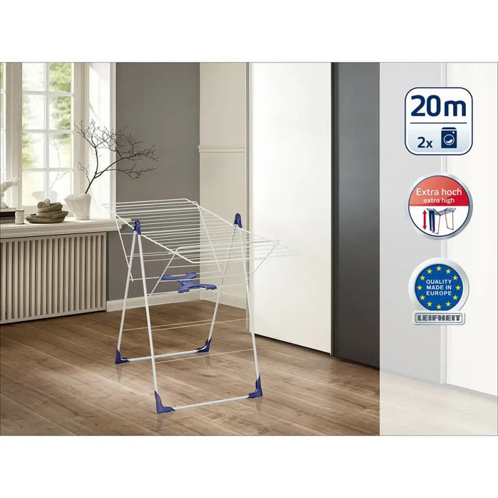 Clothes Line Leifheit 81408 CLASSIC 200 Flex Steel polypropylene Plastic Blue White 20 m - Сушилни ютии и