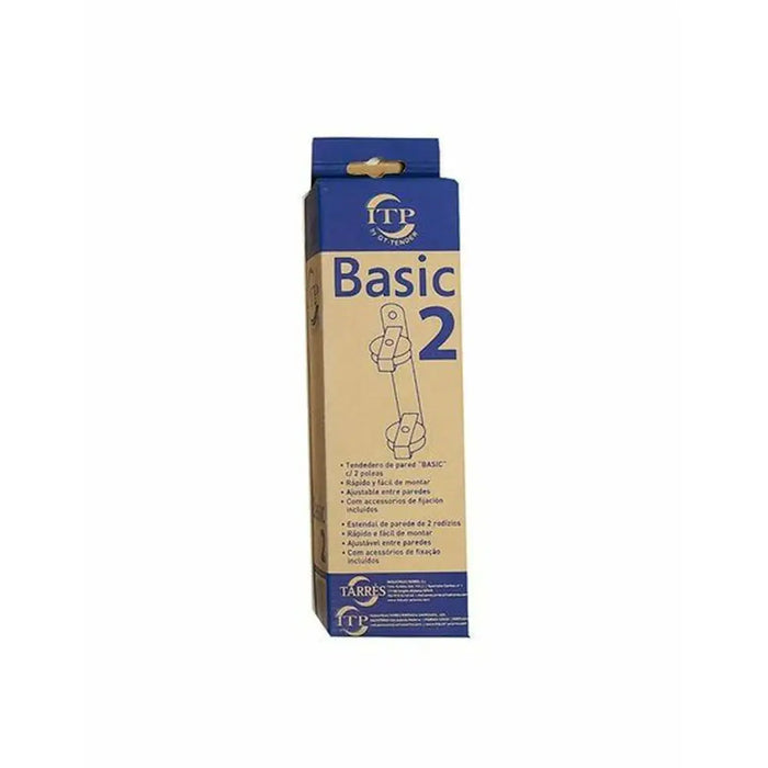 Clothes Line Tarrés Basic 2 Pulleys White Wall 25 x 5 x 5 cm - Почистване Прахосмукачки И Гладене<<<Дом