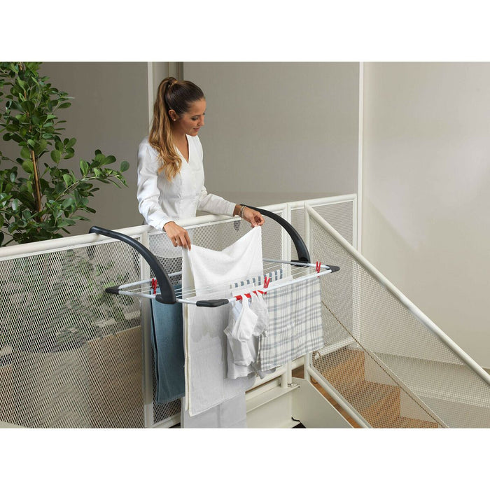 Clothes Line Vileda 157229 Sunset CJ6 For hanging on the balcony Steel White Resin (110 x 56 x 28 cm) (10 m) - Сушилни