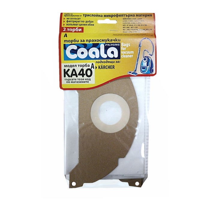 VACUUM CLEANER BAGS KA40-A FOR KARCHER WD2, WD2.250 COALA