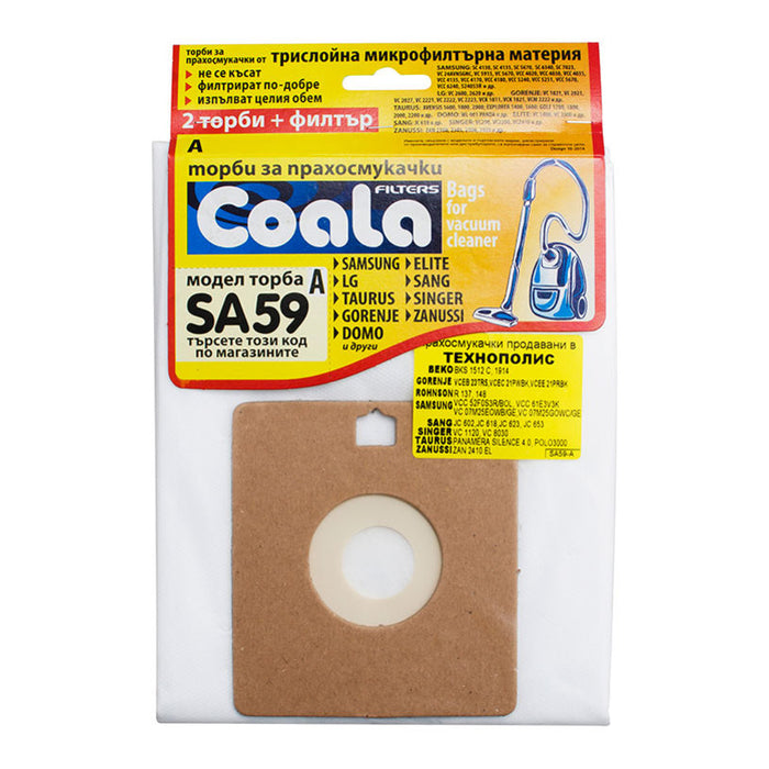 VACUUM CLEANER BAGS COALA 2PCS 5914 2PCS COALA SA59-A 3PCS