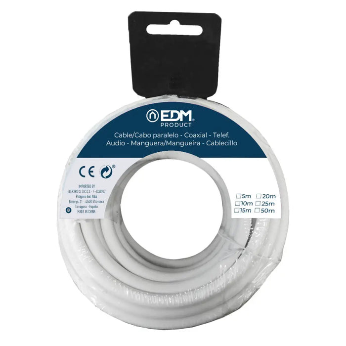 Coaxial TV Antenna Cable EDM 28230 White 25 m - Електроника Телевизори<<<Компютри| Електроника<<<BigBuy&&&Аудио и Видео