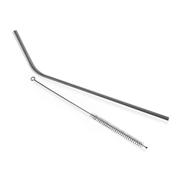 COCKTAIL STRAWS METAL 4 PCS + CLEANING DEVICE NERTHUS - Аксесоари за сервиране и прибори за хранене<<<Домашни