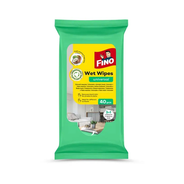 COCONUT SCENTED WET TOWELS 40 PCS FINO - Домакински продукти<<<Домашни потреби<<<Кухня<<<Praktiker