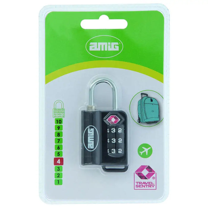 CODE PADLOCK TSA CERTIFIED AMIG MOD.80TSA - Катинари<<<Сейфове и метални кутии<<<Инструменти и