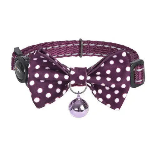 Collar set Dogness for cats 2 pcs (Calamus Purple/Polka Dot Purple) - Walking and transportation<<<Pets<<<InnproXML