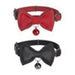 Collar set Dogness for cats 2 pcs (Genuine Leather Red/Fiber Black) - Walking and transportation<<<Pets<<<InnproXML