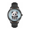 COLMI L28 Smart Watch (black silicone + black leather strap)