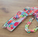 Color Chain Case gel flexible elastic case cover with a chain pendant for iPhone XS / iPhone X multicolour - Cell phone