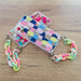 Color Chain Case gel flexible elastic case cover with a chain pendant for iPhone XS / iPhone X multicolour - Cell phone