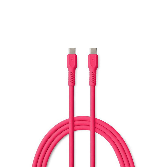 CABLE COLORUM USB-C TO USB-C 1.8M RED