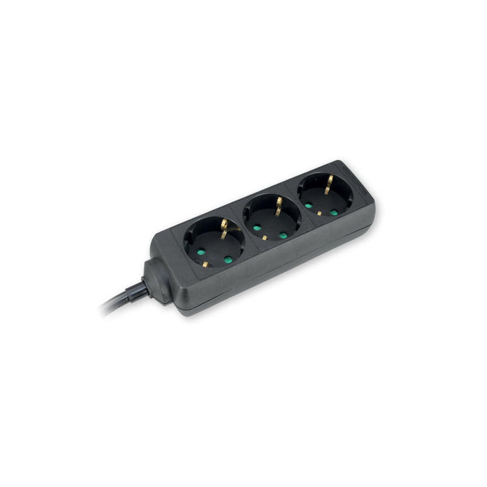 SPLITTER 3 SOCKETS 1.4M BLACK COMMEL