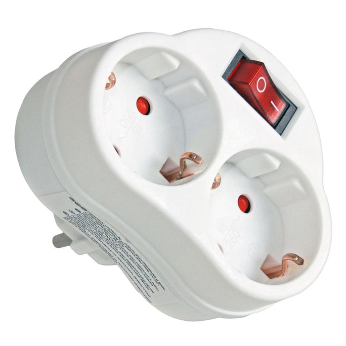 CONTACT ADAPTER WHITE WITH KEY 2 X SHUKO