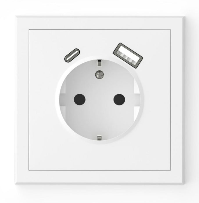 CONTACT SHUKO 16A + USB TYPE A+C 15W WHITE